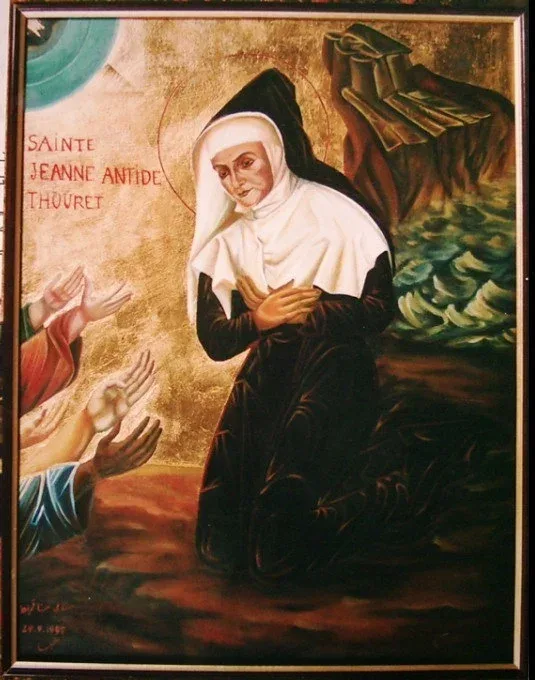 Icon of Sainte Jeanne-Antide Thouret, painted by Dr. Sam Kreit